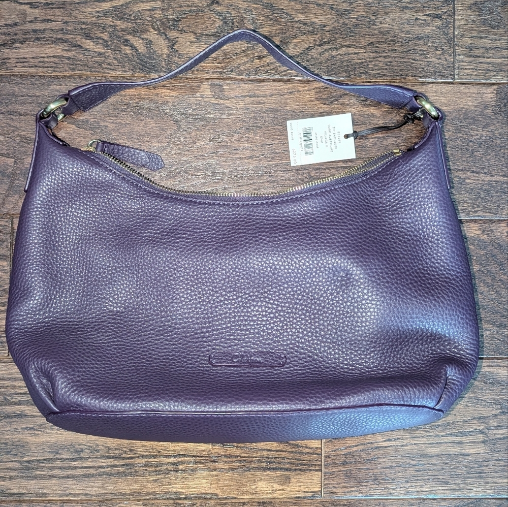NWT Cole Haan Zip Should Bag In Dark Aubergine Purple - Picture 5 of 8